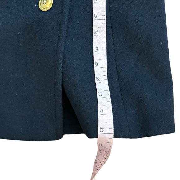 J. Crew Wool Cashmere Double Breasted Pea Coat Black Women’s 4 Preppy Luxury - Picture 14 of 15
